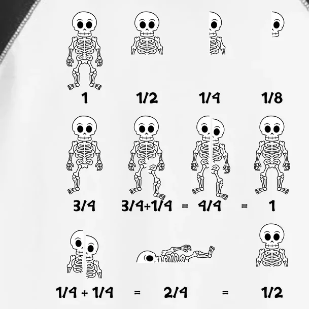 Funny Halloween Math Equations Skeletons Toddler Fine Jersey T-Shirt