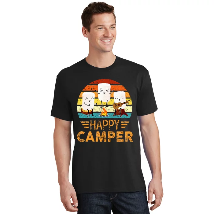 Funny Happy Marshmallow Camper Cute For Kids Women Men T-Shirt