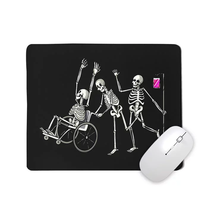 Funny Halloween Nurse Skeletons for Hospital Crew Mousepad