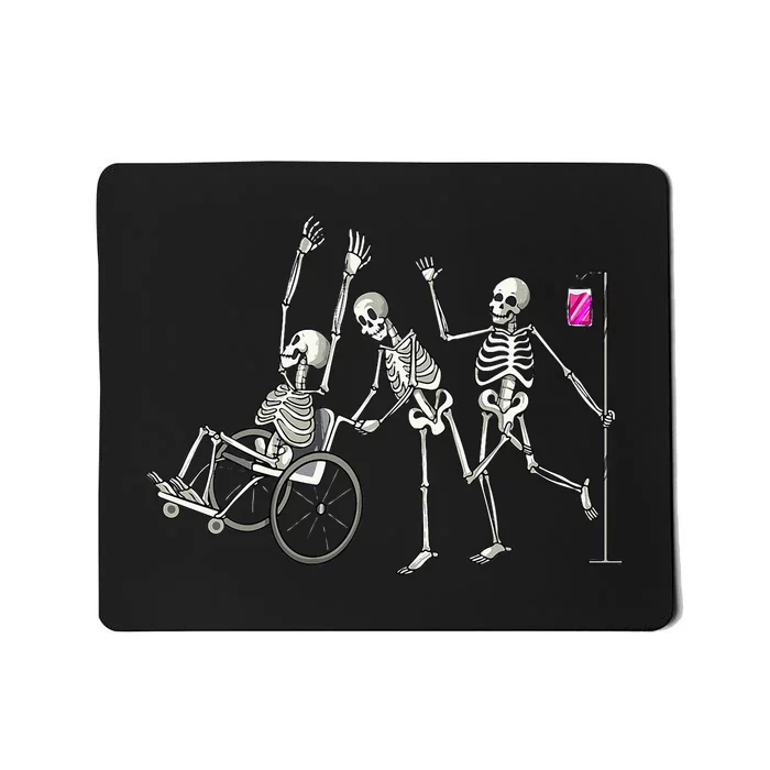 Funny Halloween Nurse Skeletons for Hospital Crew Mousepad