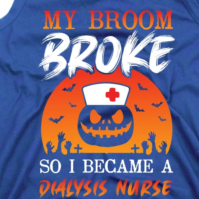 Funny Halloween Nurses Tee Witch Broom Lpn Rn Dialysis Nurse Meaningful Gift Tank Top