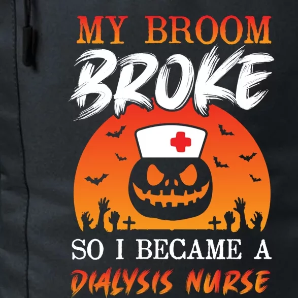 Funny Halloween Nurses Tee Witch Broom Lpn Rn Dialysis Nurse Meaningful Gift Daily Commute Backpack