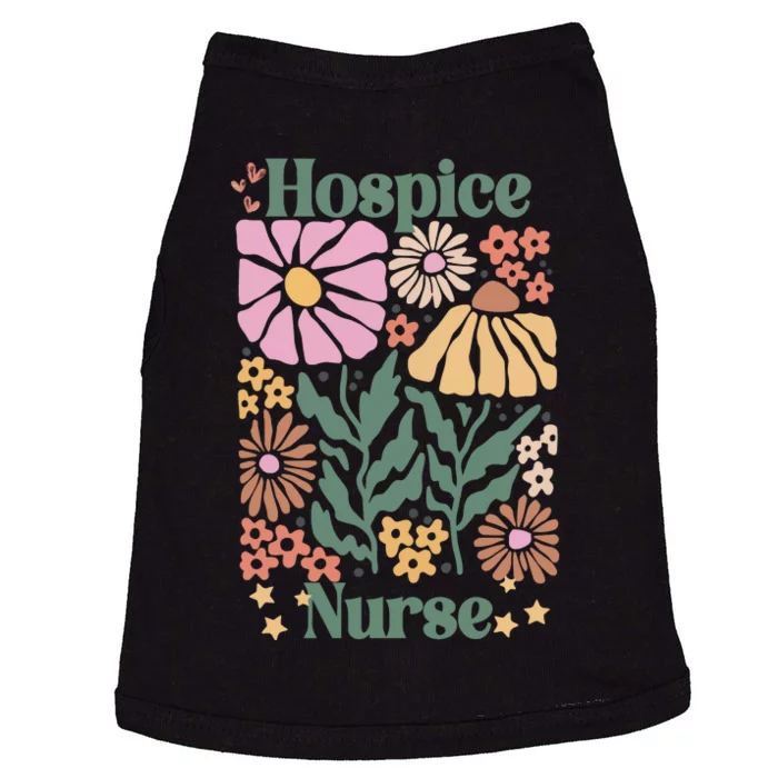 Floral Hospice Nurse Health Care Doggie Tank