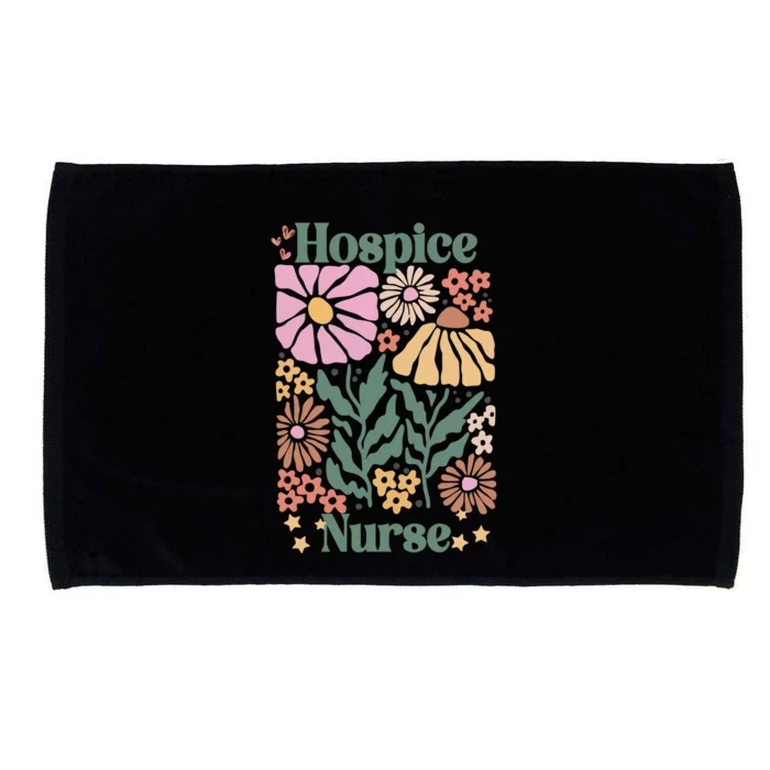 Floral Hospice Nurse Health Care Microfiber Hand Towel