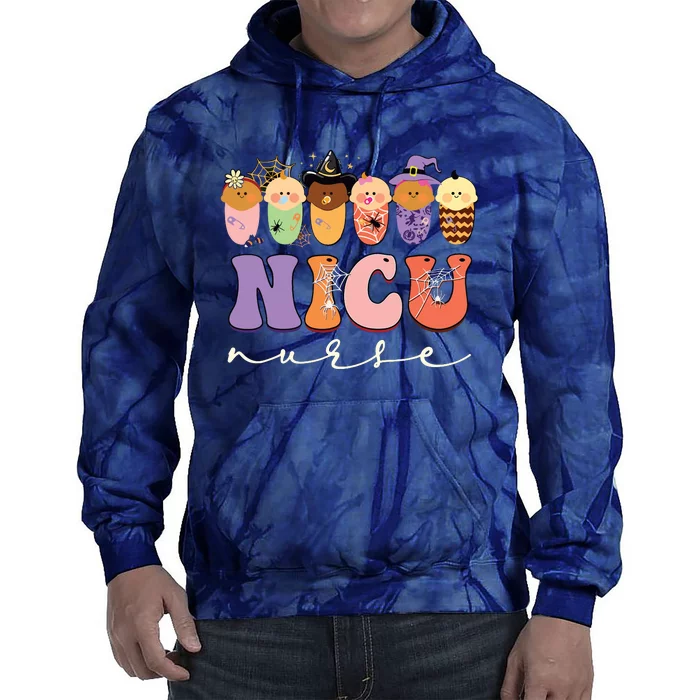 Funny Halloween Nicu Nurse Party Costume Tie Dye Hoodie