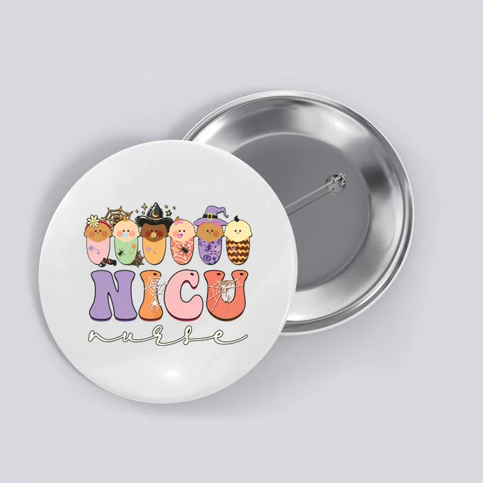 Funny Halloween Nicu Nurse Party Costume Button