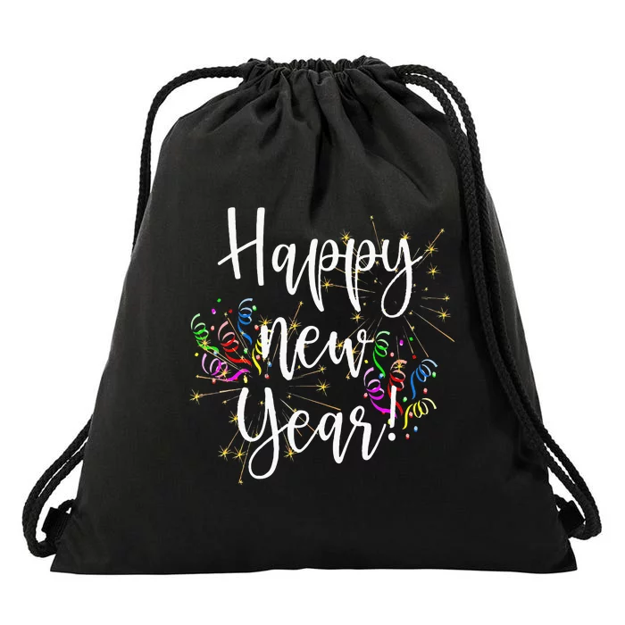 Fun Happy New Year Day Eve Party Fireworks Confetti Costume Drawstring Bag