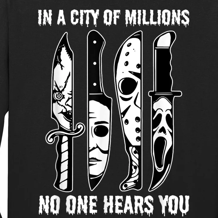 Funny Halloween No One Hears You Tall Long Sleeve T-Shirt