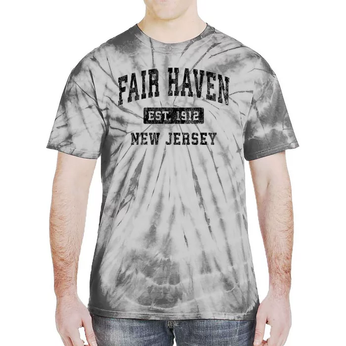 Fair Haven New Jersey Nj Vintage Established Sports Design Tie-Dye T-Shirt