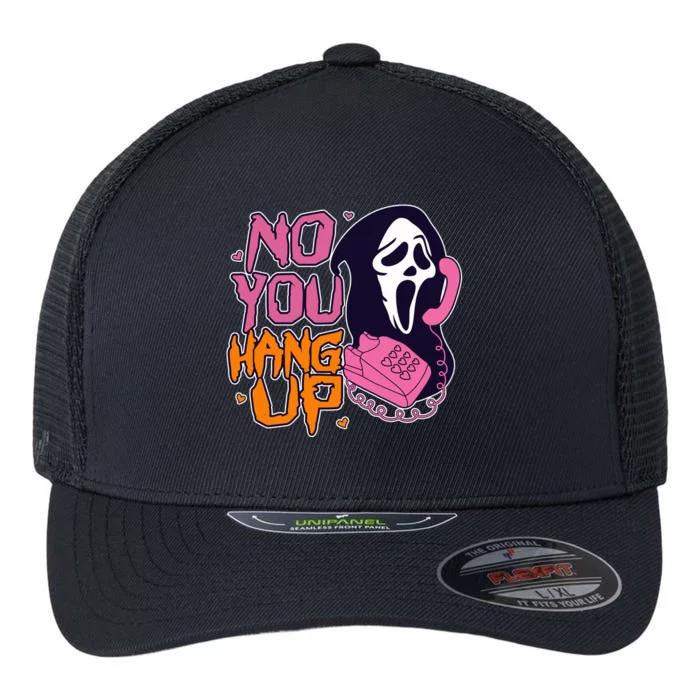 Funny Halloween No You Hang Up Scream Ghostface Mask Flexfit Unipanel Trucker Cap