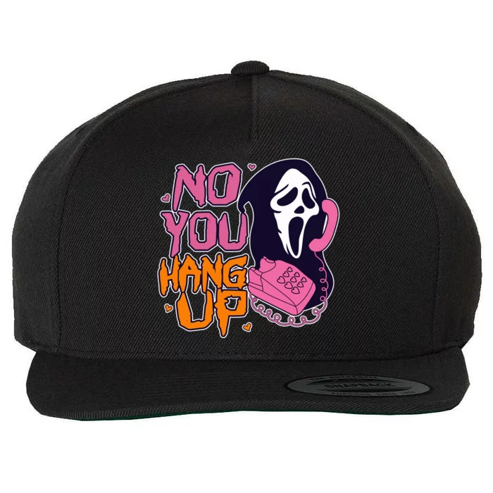 Funny Halloween No You Hang Up Scream Ghostface Mask Wool Snapback Cap