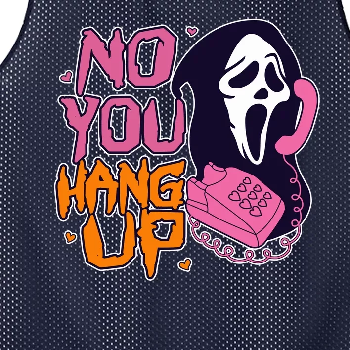 Funny Halloween No You Hang Up Scream Ghostface Mask Mesh Reversible Basketball Jersey Tank