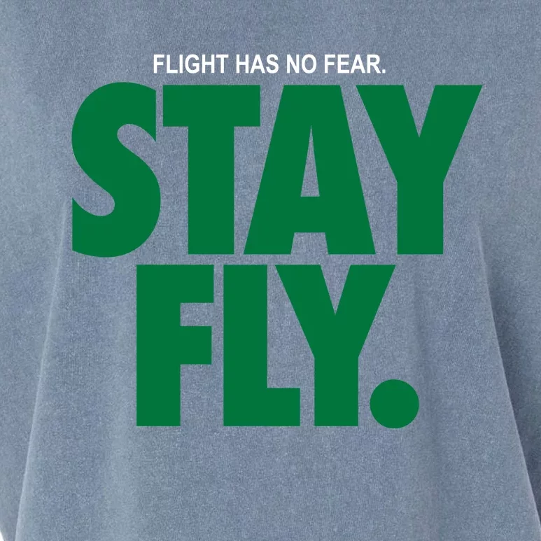 Flight Has No Fear Stay Fly Rodney Mcleod Garment-Dyed Women's Muscle Tee