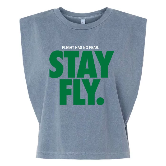 Flight Has No Fear Stay Fly Rodney Mcleod Garment-Dyed Women's Muscle Tee