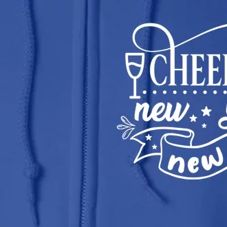 Funny Happy New Years Eve Cheers New Year New Me Party Gift Full Zip Hoodie