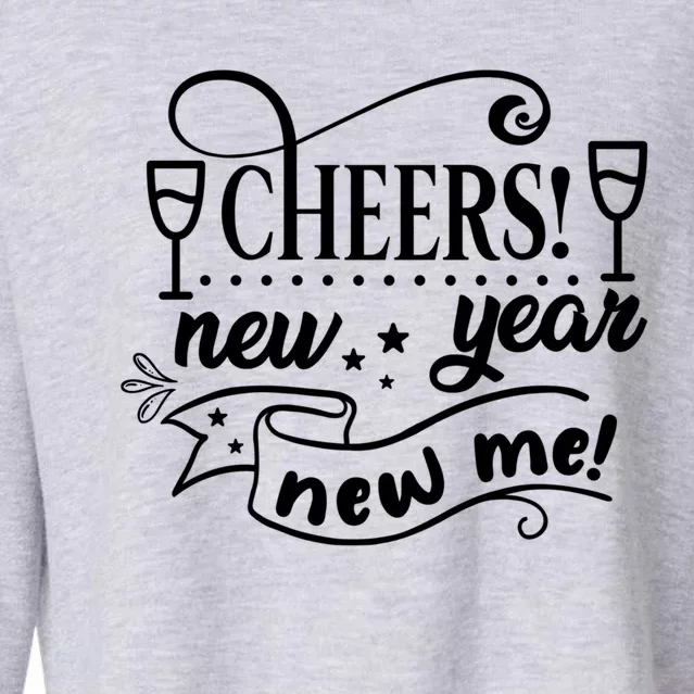 Funny Happy New Years Eve Cheers New Year New Me Party Gift Cropped Pullover Crew