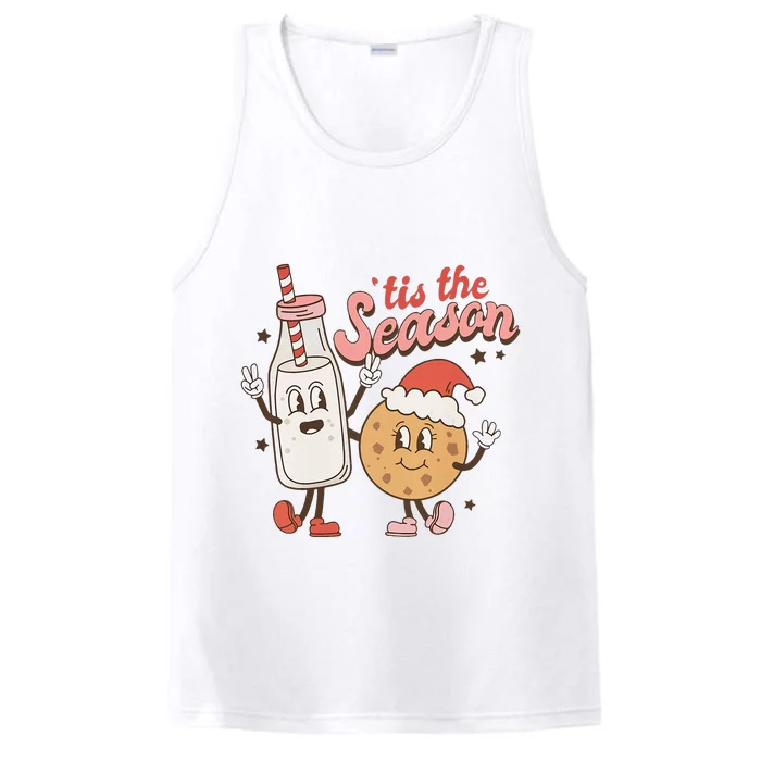 Festive Holiday Nostalgia Milk and Cookies Christmas Performance Tank