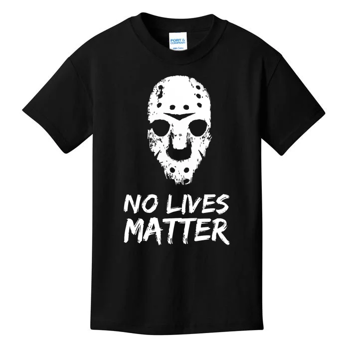 Funny Horror | No Lives Matter | Halloween | Hockey Mask Kids T-Shirt