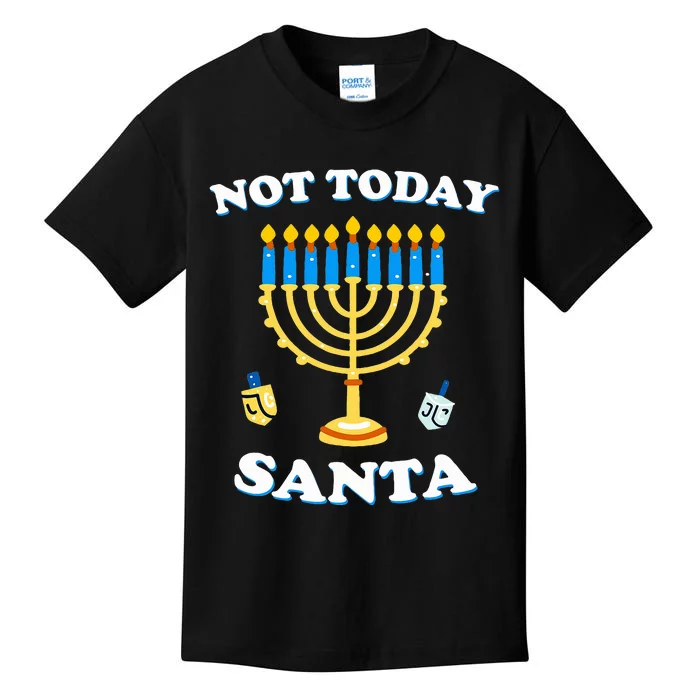 Funny Hanukkah Not Today Santa Jewish Chanukah Kids T-Shirt