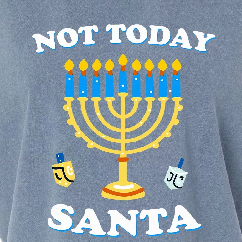 Funny Hanukkah Not Today Santa Jewish Chanukah Garment-Dyed Women's Muscle Tee