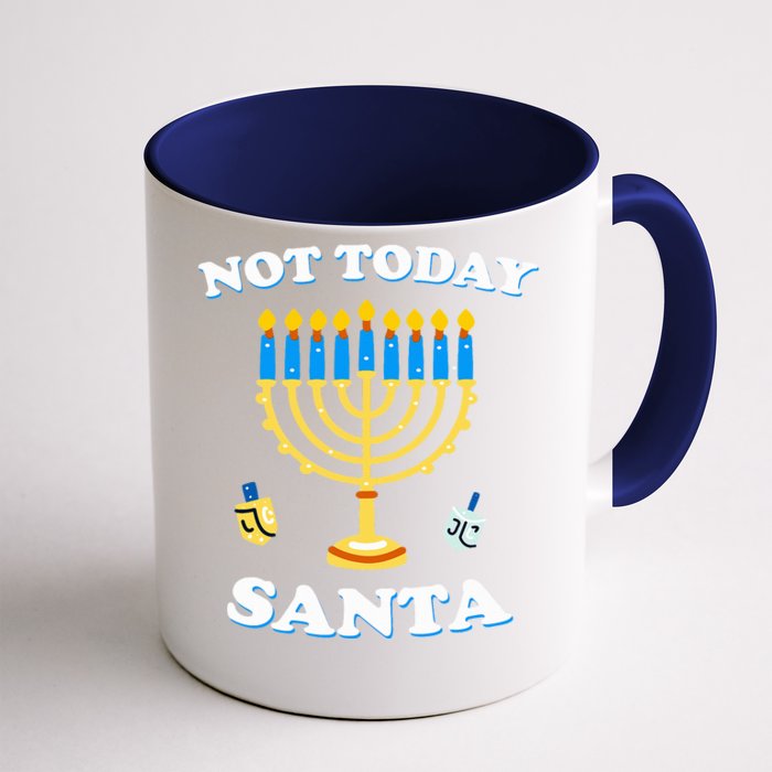 Funny Hanukkah Not Today Santa Jewish Chanukah Front & Back Coffee Mug