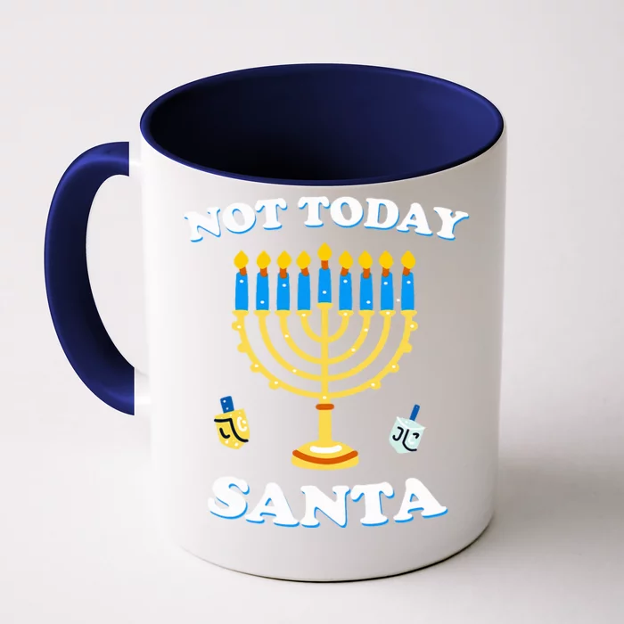 Funny Hanukkah Not Today Santa Jewish Chanukah Front & Back Coffee Mug