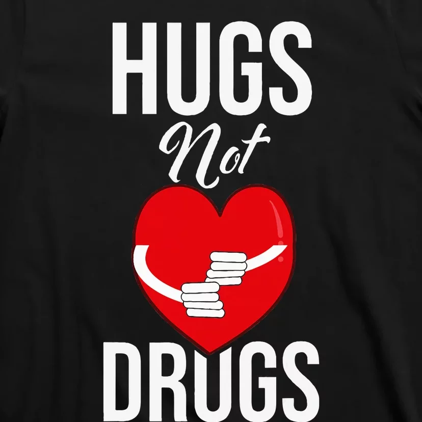 Funny Hugs Not Drugs Red Ribbon Drug Awareness Week T-Shirt