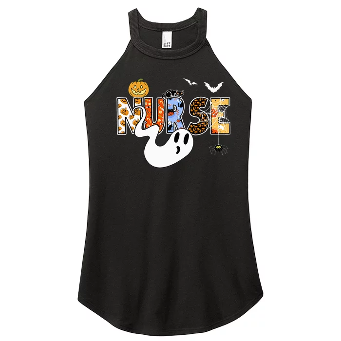 Fun Halloween NURSE Nursing School Nurse Women’s Perfect Tri Rocker Tank