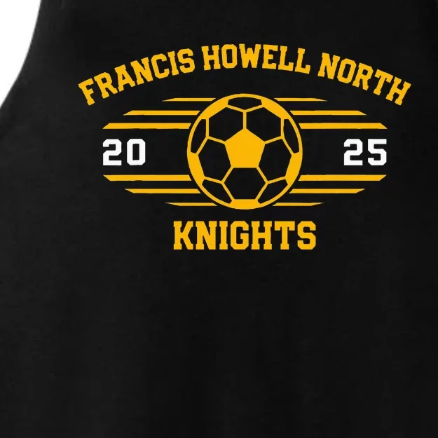 Francis Howell North Knights Soccer Ball 2025 Ladies Tri-Blend Wicking Tank