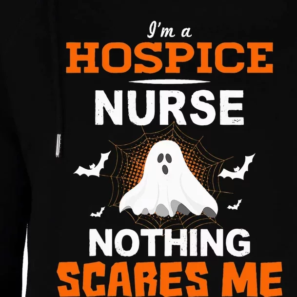 Funny Hospice Nurse Halloween ER RN Nursing Gift Womens Funnel Neck Pullover Hood