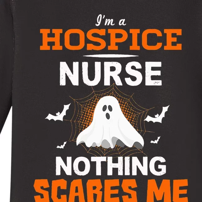 Funny Hospice Nurse Halloween ER RN Nursing Gift Baby Long Sleeve Bodysuit