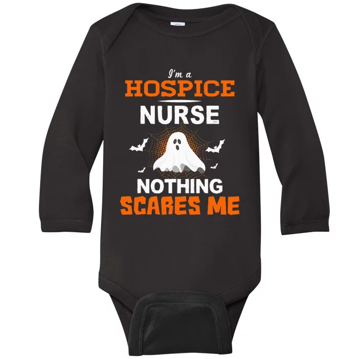 Funny Hospice Nurse Halloween ER RN Nursing Gift Baby Long Sleeve Bodysuit