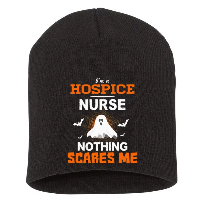 Funny Hospice Nurse Halloween ER RN Nursing Gift Short Acrylic Beanie