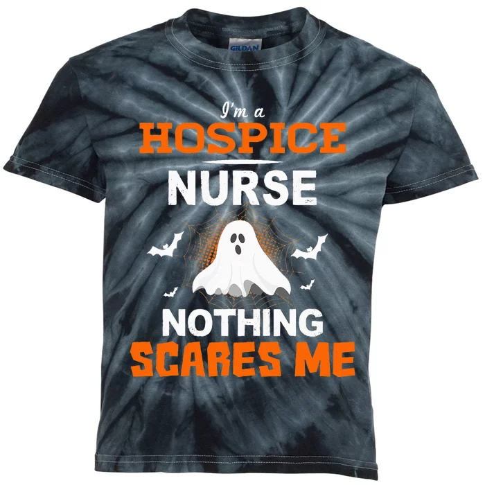 Funny Hospice Nurse Halloween ER RN Nursing Gift Kids Tie-Dye T-Shirt