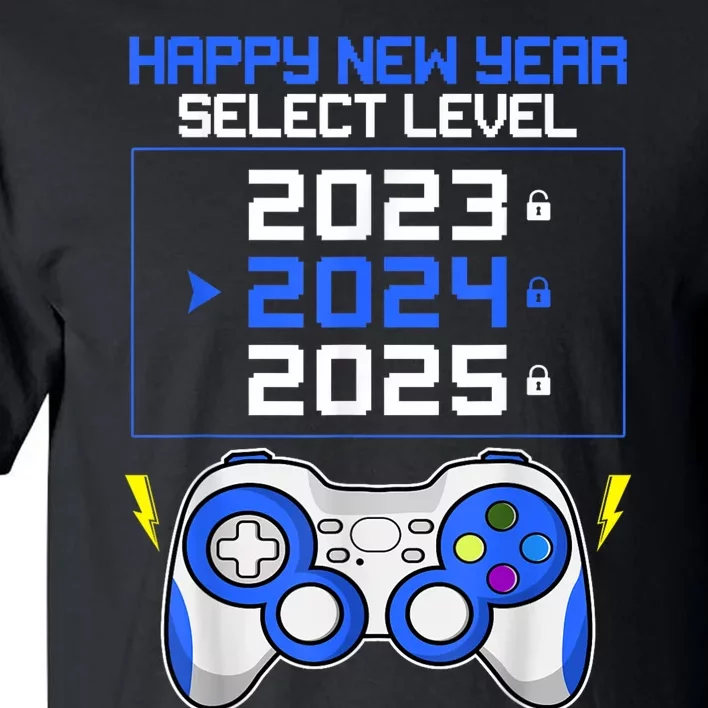 Funny Happy New Year Select Level 2024 Gaming Controller Tall T-Shirt