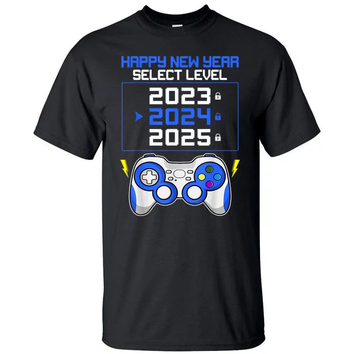 Funny Happy New Year Select Level 2024 Gaming Controller Tall T-Shirt