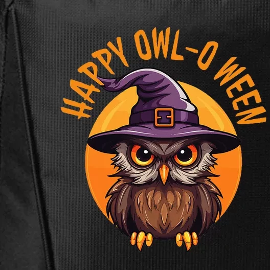 Funny Halloween Owl Design Happy Owloween For Bird Lovers City Backpack