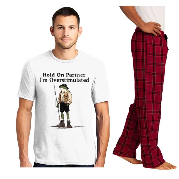 Frog Hold On Partner Im Overstimulated Pajama Set