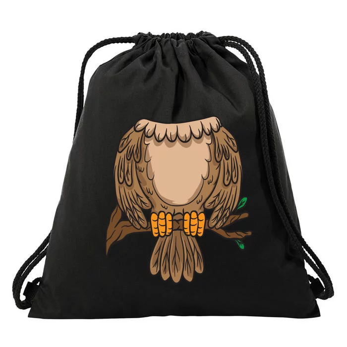 Funny Headless Owl Halloween Night Bird Costume Easy Outfit Drawstring Bag