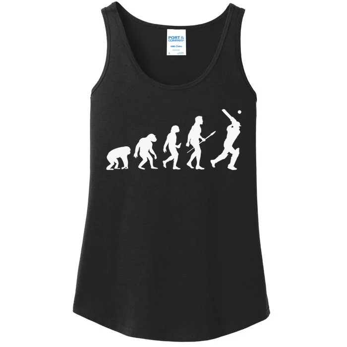 Funny History of Cricket Lover Gifts Evolution Of Cricket Ladies Essential Tank