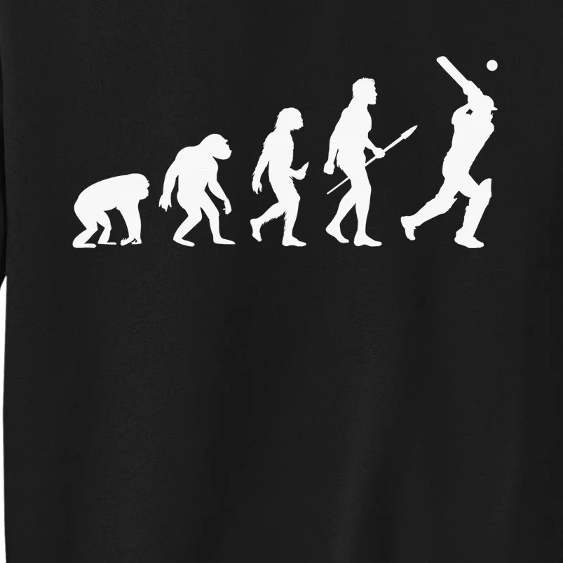 Funny History of Cricket Lover Gifts Evolution Of Cricket Tall Sweatshirt