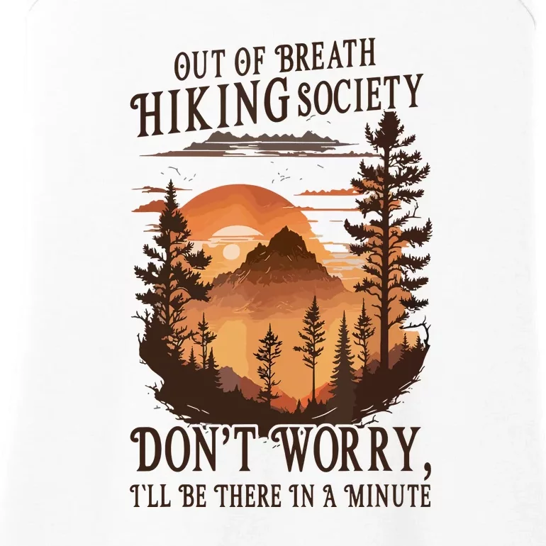 Funny Hiking Out Of Breath Hiking Society Gift For Hiker Ladies Essential Tank