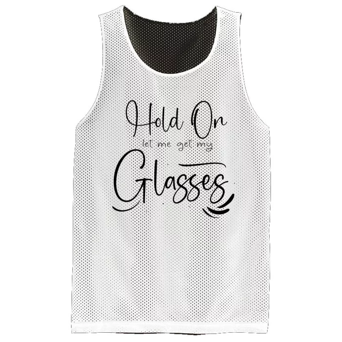 Funny HealthHold On Let Me Get My Glasses Mesh Reversible Basketball Jersey Tank