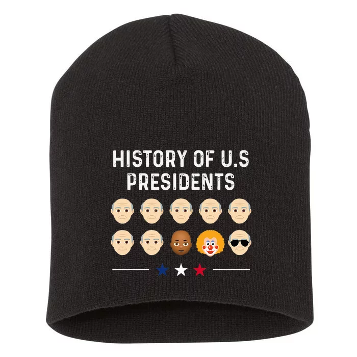 Funny History of US Presidents Joe Biden Anti Trump Humor Short Acrylic Beanie