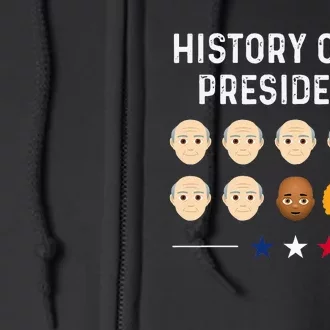 Funny History of US Presidents Joe Biden Anti Trump Humor Full Zip Hoodie