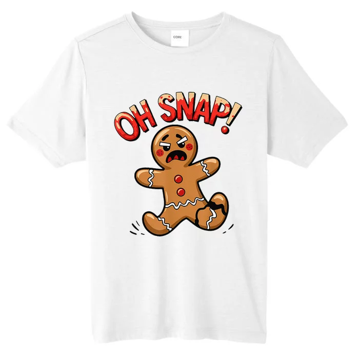 Funny Holiday Oh Snap Christmas Cookie Broken ChromaSoft Performance T-Shirt