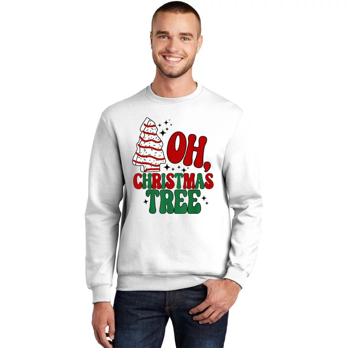 Festive Holiday Pajama Set with Retro Christmas Tree Design Sweatshirt