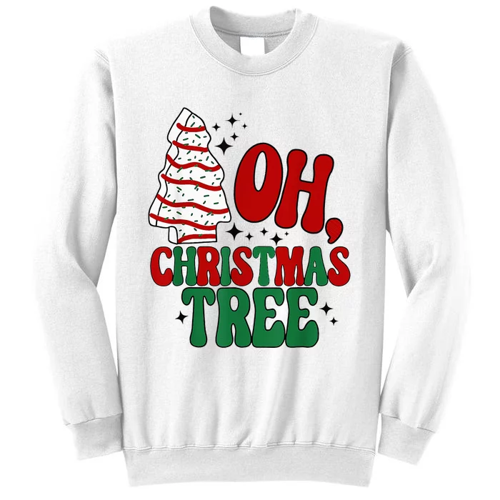 Festive Holiday Pajama Set with Retro Christmas Tree Design Sweatshirt