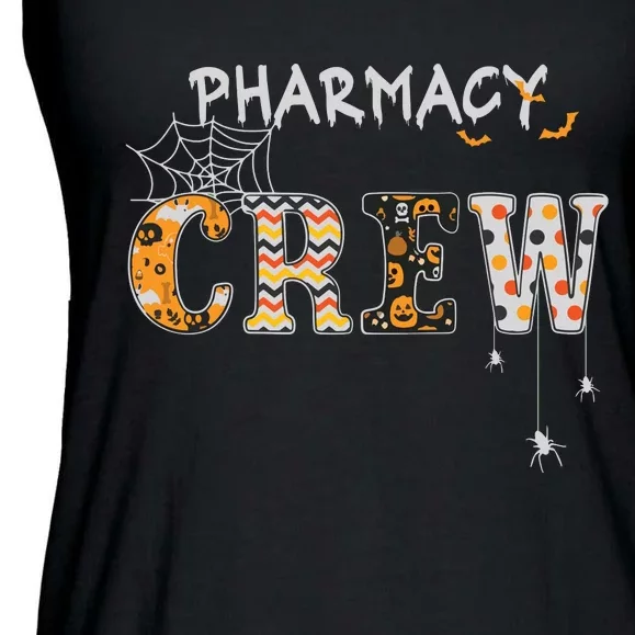 Funny Halloween Pharmacy Crew Pharmacist Pharmacy Tech Long Sleeve Ladies Essential Flowy Tank