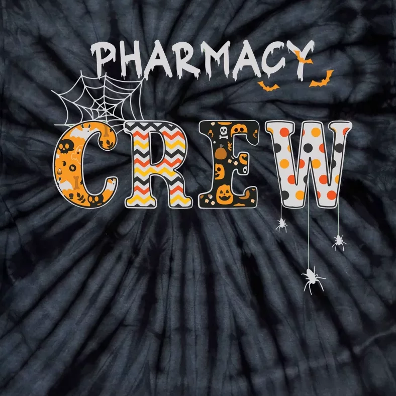 Funny Halloween Pharmacy Crew Pharmacist Pharmacy Tech Long Sleeve Tie-Dye T-Shirt